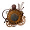 Round vignette with copper details