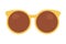 Round vintage sunglasses. Groovy retro fashion cartoon style