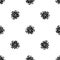 Round viral bacteria pattern seamless black