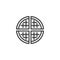 Round waffle line icon