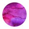 Round watercolor purple bright abstract background