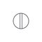 Round white pill thin line icon. Linear vector symbol