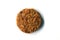 Round whole wheat organic cookie isolated