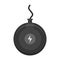 Round wireless charger icon, flat style