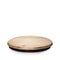 Round wooden display isolated on white background. Blank shelf for showing your product.  Clipping paths