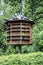 round wooden pigeon house