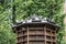 round wooden pigeon house