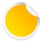 Round yellow sticker