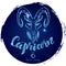 Round zodiac sign Capricorn