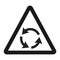 Roundabout sign line icon, Traffic and road sign