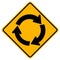 Roundabout Traffic Road Sign,Vector Illustration, Isolate On White Background Icon. EPS10