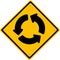 Roundabout traffic sign