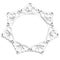 Rounded antique lace frame to banner or card