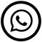 Rounded black and white whatsapp icon