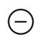 Rounded delete button with minus icon vector sign and symbol iso