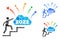 Rounded Dot 2022 Fireworks Cloud Steps Icon Collage
