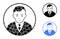Rounded gentleman Composition Icon of Circles