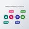 Rounded infographic template design with icons. Business concept infograph with 4 options, steps or processes. Vector