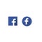 Rounded and. square Facebook social media icon
