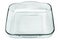 Rounded Square Glass Casserole Baking Pan With Curved Handles Isolated On White Background