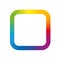 Rounded Square Rainbow Frame Squircle App Symbol Icon