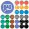 Rounded square smiling chat bubble outline round flat multi colored icons