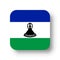 Rounded square vector flag of Lesotho