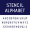 The Rounded Stencil Alphabet Vector Font