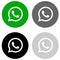 Rounded whatsapp icon in four colors