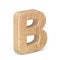 Rounded wooden font Letter B 3D