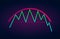 Rounding Top Pattern - bearish formation figure, chart technical analysis. Vector stock, cryptocurrency graph