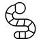 Roundworm icon outline vector. Garden worm