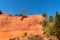 Roussillon park with red rocks in Luberon Provence France