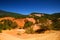 Roussillon, Vaucluse, France - view at the ochre mountains