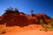 Roussillon, Vaucluse, France - view at the ochre mountains