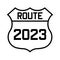 Route 2023 road sign