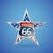 route 66 badge. Vector illustration decorative design