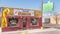 Route 66: Badland\'s Burgers; historic Uranium Cafe neon sign, Grants, NM