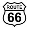 Route 66 classic icon  travel usa history highway  america road trip vector background