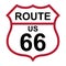 Route 66 classic icon, travel usa history highway, america road trip vector background