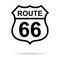 Route 66 classic icon, travel usa history highway, america road trip vector background