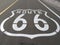 Route 66 Logo Printed on the Mother Road in California