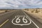 Route 66 Mojave Desert Pavement Sign