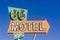 Route 66 motel sign from an abandoned motel