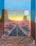 Route 66: Mural depicts heading west, Blue Swallow Motel, NM