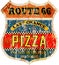 Route 66 pizza sign