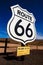 Route 66 road sign in Arizona USA