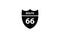 Route 66 symbol icon badge road