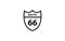 Route 66 symbol icon badge road