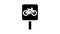 route for bicyclist glyph icon animation